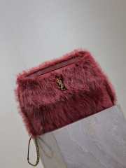 Uubags | YSL oversized Niki in red feathers and satin bag 32x23x9cm - 4