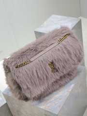 Uubags | YSL oversized Niki in light purple feathers and satin bag 47x34x16cm - 2