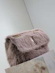 Uubags | YSL oversized Niki in light purple feathers and satin bag 47x34x16cm - 3