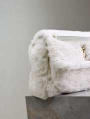 Uubags | YSL oversized Niki in white feathers and satin bag 32x23x9cm - 5