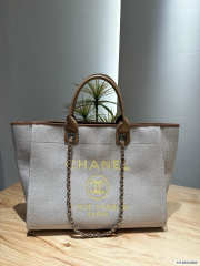 Uubags | Chanel Deuaville Canvas Shopping Tote Bag 38x29x30cm - 1