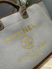 Uubags | Chanel Deuaville Canvas Shopping Tote Bag 38x29x30cm - 3