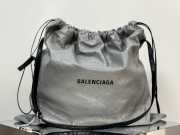 Uubags | Balenciaga Hobo Grey Leather Bag 23.9x26x9.9cm - 1