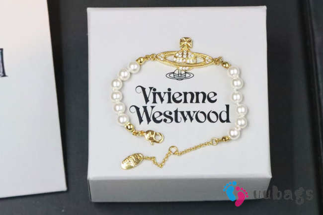 Uubags | Vivienne Westwood Messaline Bracelet In White - 1