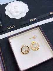 Uubags | Dior gold pearl earrings - 5