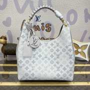 Uubags | Louis Vuitton Carmel Mahina M53188 In Blue/White 35x40x17cm - 1