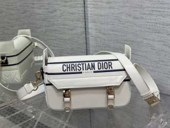 Uubags | Dior Smooth Calfskin Diorcamp Bag White 24x9.5x19cm