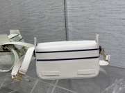 Uubags | Dior Smooth Calfskin Diorcamp Bag White 24x9.5x19cm - 3