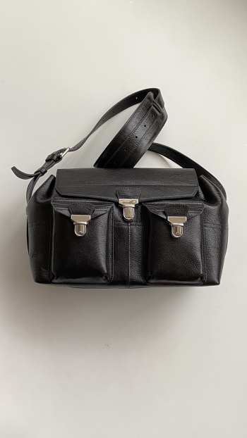 Uubags | Lemaire Medium Gear Crossbody Bag In Black 34x25x16cm