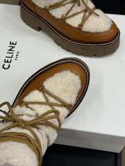 Uubags | Celine Bulky Lace-Up Boot in Shearling And Calfskin - 3