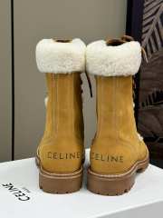 Uubags | Celine Kurt Lace-Up Mid Boot in Nubuck Calfskin And Shearling - 2