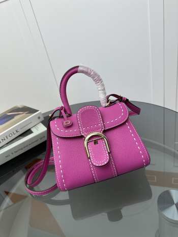 Uubags | Delvaux Brillant Mini Surpiqué In Pink 20x10x16cm