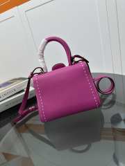 Uubags | Delvaux Brillant Mini Surpiqué In Pink 20x10x16cm - 2