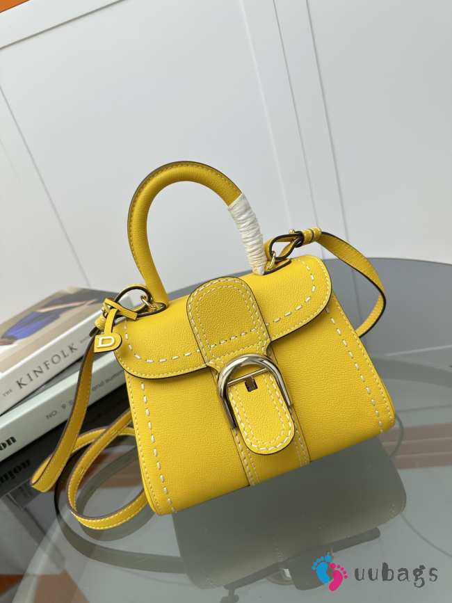 Uubags | Delvaux Brillant Mini Surpiqué In Yellow 20x10x16cm - 1