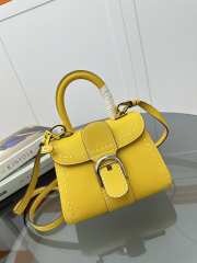 Uubags | Delvaux Brillant Mini Surpiqué In Yellow 20x10x16cm - 1