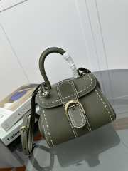 Uubags | Delvaux Brillant Mini Surpiqué In Dark Green 20x10x16cm - 1