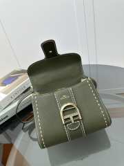 Uubags | Delvaux Brillant Mini Surpiqué In Dark Green 20x10x16cm - 6