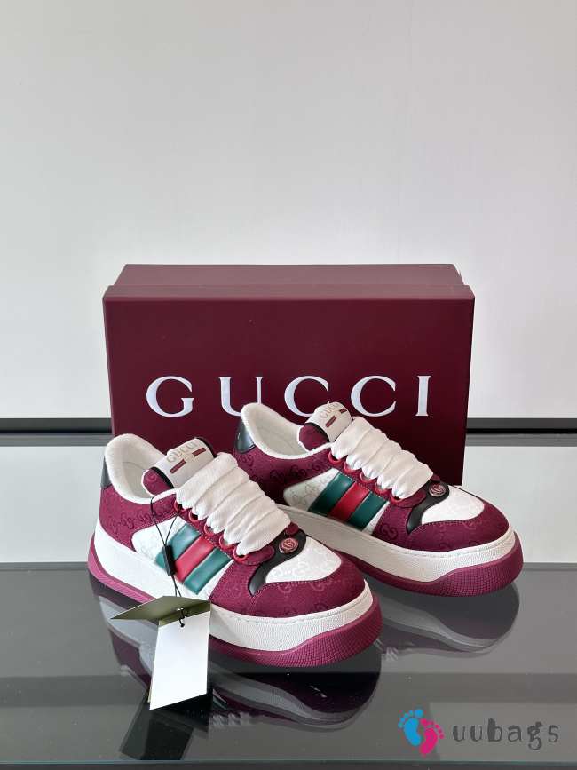 Uubags | Gucci Rosso Ancora GG Canvas Screener Sneaker - 1