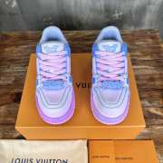 Uubags | Louis Vuitton 1ACRLT LV Trainer Sports Shoes Purple/Blue/Pink - 3