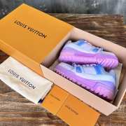 Uubags | Louis Vuitton 1ACRLT LV Trainer Sports Shoes Purple/Blue/Pink - 2