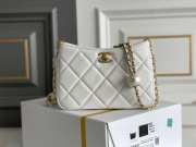 Uubags | Chanel Hobo Bag In White 13x18x7cm - 6