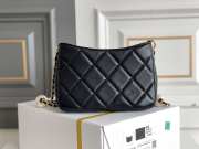 Uubags | Chanel Hobo Bag In Black 13x18x7cm - 6