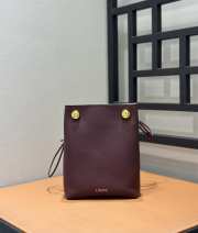 Uubags Loewe Pebble pouch bag in burgundy smooth calfskin 21.5x17x7cm - 1