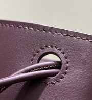 Uubags Loewe Pebble pouch bag in burgundy smooth calfskin 21.5x17x7cm - 2