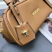 Uubags | Versace Tag Bowling Shoulder Bag In Brown 27x10x12cm - 3