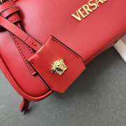 Uubags | Versace Tag Bowling Shoulder Bag In Red 27x10x12cm - 4