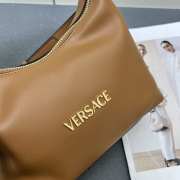 Uubags | Versace Tag Hobo Handbag In Brown 23x16x11cm - 4