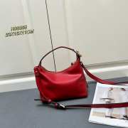 Uubags | Versace Tag Hobo Handbag In Red 23x16x11cm - 4