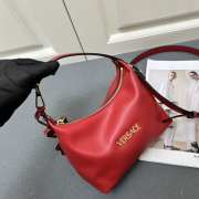 Uubags | Versace Tag Hobo Handbag In Red 23x16x11cm - 2