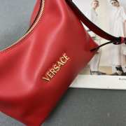 Uubags | Versace Tag Hobo Handbag In Red 23x16x11cm - 3