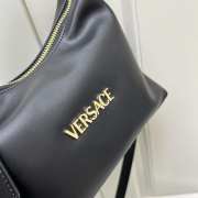 Uubags | Versace Tag Hobo Handbag In Black 23x16x11cm - 3