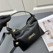 Uubags | Versace Tag Hobo Handbag In Black 23x16x11cm - 2