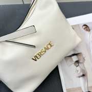 Uubags | Versace Tag Hobo Handbag In White 23x16x11cm - 6