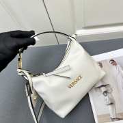 Uubags | Versace Tag Hobo Handbag In White 23x16x11cm - 3