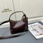 Uubags | Versace Tag Hobo Handbag In Dark Brown 23x16x11cm - 6