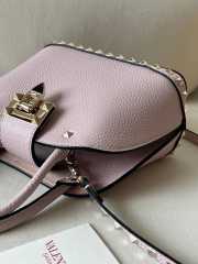 Uubags | Valentino Garavani Rockstud Small Bag In Pink Grainy Calfskin 21x15x10cm - 6