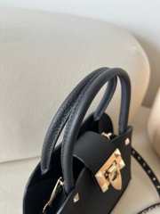 Uubags | Valentino Garavani Rockstud Small Bag In Black Grainy Calfskin 21x15x10cm - 6