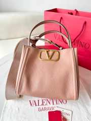 Uubags | Valentino Garavani Alltime Bag In Pink Grainy Calfskin 26x21x17cm - 6