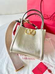 Uubags | Valentino Garavani Alltime Bag In Metallic Calfskin Gold 19x17x14cm - 5