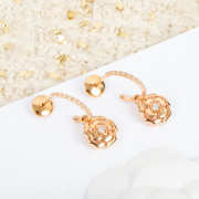 Uubags | Chanel Camélia Gold Earrings - 4