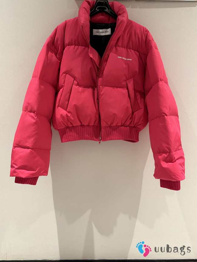 Uubags | Ann Andelman Pink Cropped Down Jacket - 1