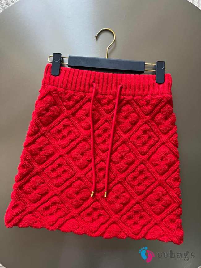 Uubags | Louis Vuitton 1AGSI1 Monogram Toweling Mini Skirt In Red - 1