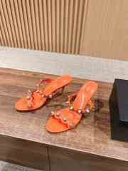 Uubags | Alexander Wang riot 8.5cm lambskin leather sandal in orange - 1