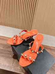 Uubags | Alexander Wang riot 8.5cm lambskin leather sandal in orange - 6