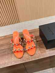 Uubags | Alexander Wang riot 8.5cm lambskin leather sandal in orange - 4