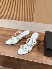 Uubags | Alexander Wang riot 8.5cm lambskin leather sandal in white - 1